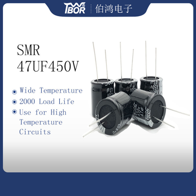 SMR 47UF 450V شعاعي الرصاص الألومنيوم مكثف كهربائيا 18X30mm