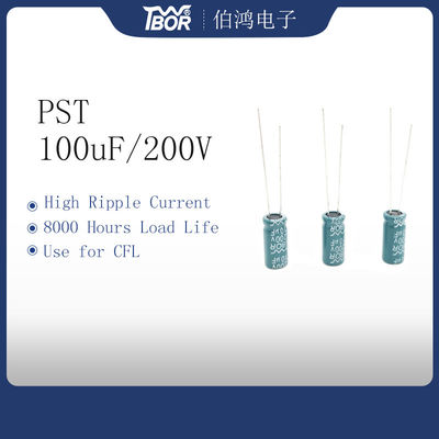 100uF200V العاكس مكثف 8000 ساعة مكثفات تموج عالية الحالية