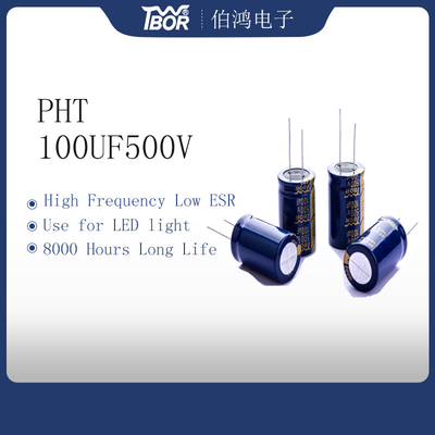 100uF500V LED ضوء مكثف 22x35mm