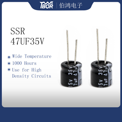مكثف ألومنيوم 47uf35v إلكتروليت 6.3x7