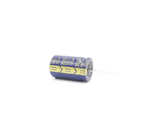 22X35mm 100UF 500V كهربائيا مكثف درجة حرارة واسعة الصمام الخفيفة