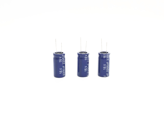 مكثف كهربائي من الألومنيوم عالي التردد ESR 2200UF16V 13X25mm