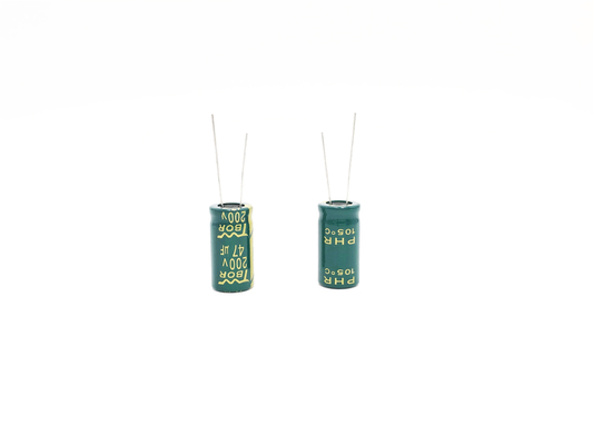 مكثف PHR 47uf 200v عالي السعة 13x16mm للضوء LED