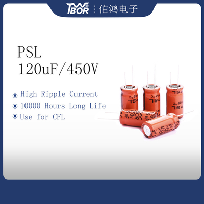 البرتقالي 22X45MM CFL الألومنيوم كهربائيا مكثف 120uF450V