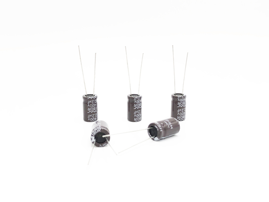 مكثف كهربائى عالي التموج 8x12mm 2.2UF400V 5000 ساعة