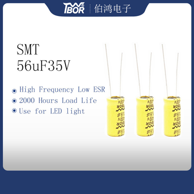 مكثف كهربائي عالي التردد منخفض ESR 6.3x11mm 56uF 35V