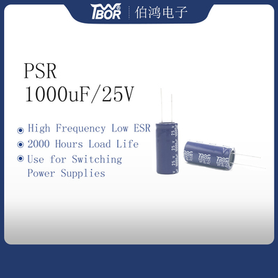 HF Low ESR 1000UF25V Miniature Capacitor 10x17mm